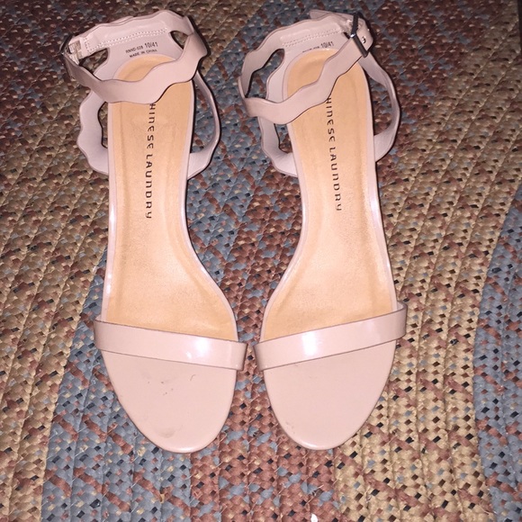 Chinese Laundry Shoes - Nude ankle strap heels